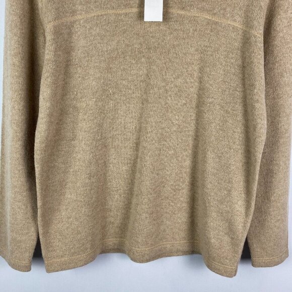 Old Navy Lambswool Sweater Mens Large Tan V Neck Knit Pullover - Picture 3 of 9
